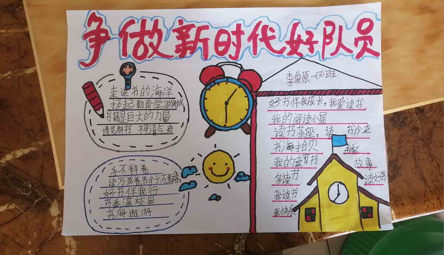 江门市陈白沙小学少先队员手抄报