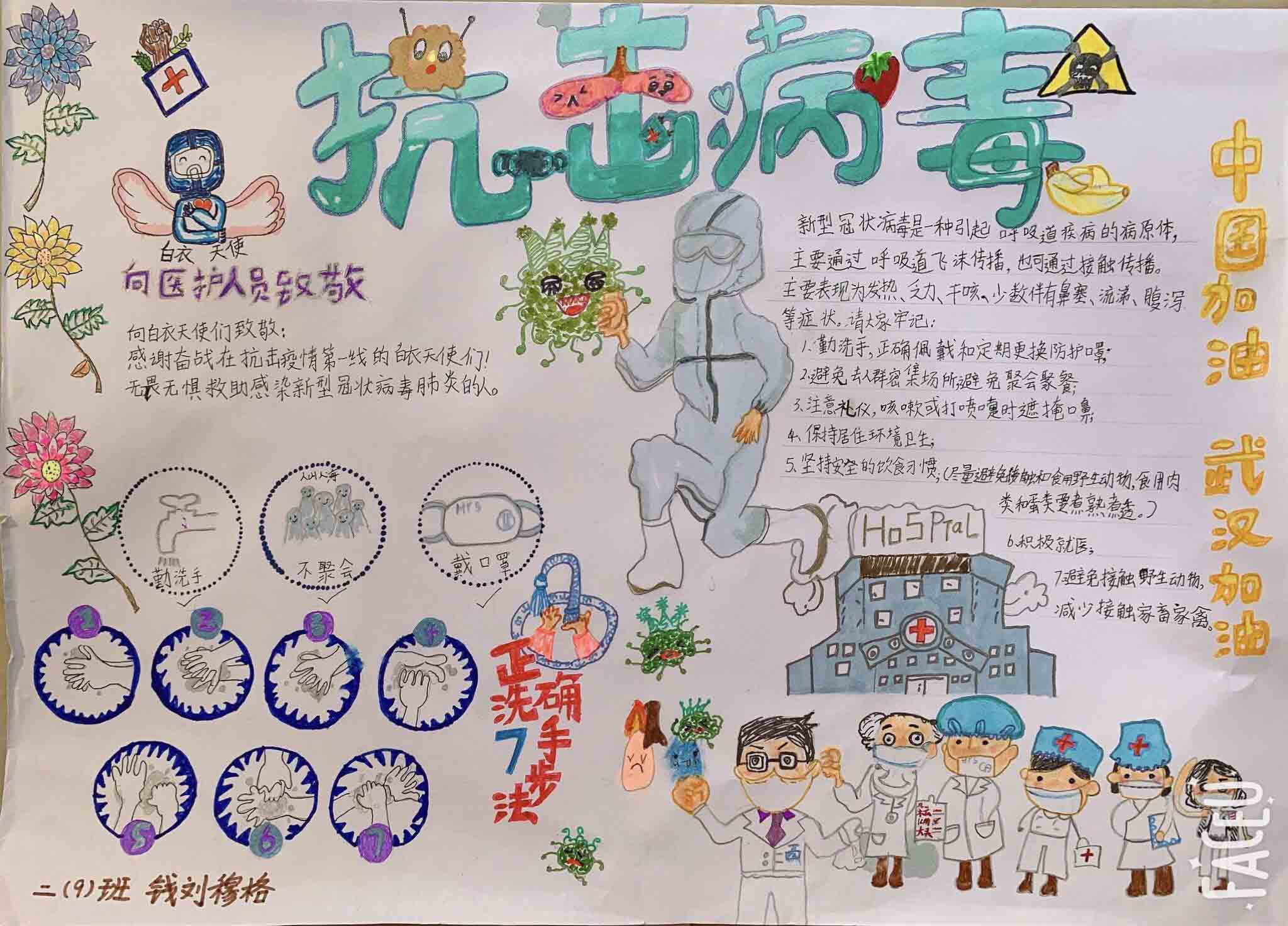 前海港湾小学02防疫行动征集作品02手抄报